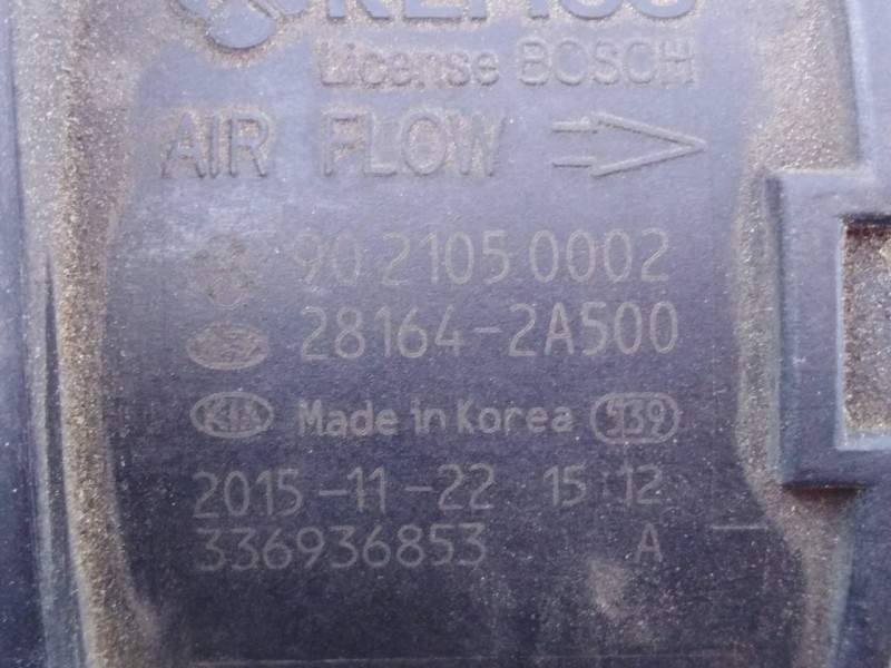 Recambio de caudalimetro para kia cee´d drive referencia OEM IAM 281642A500 0221050002 
