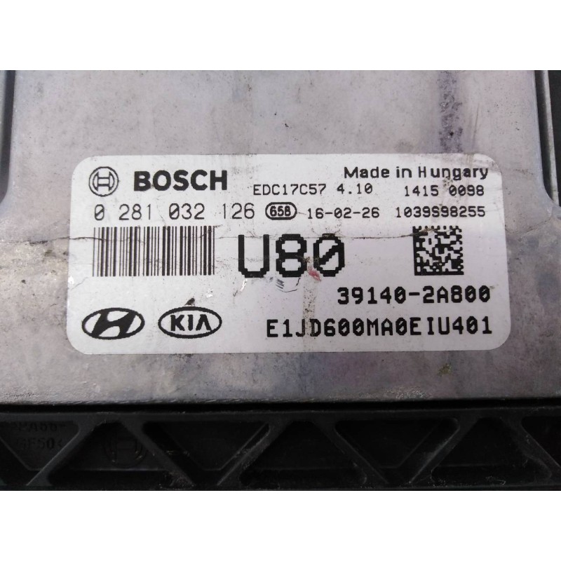 Recambio de centralita motor uce para kia cee´d drive referencia OEM IAM 391402A800 0281032126 E3-A3-36-3