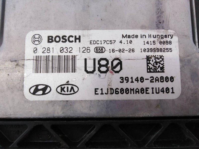 Recambio de centralita motor uce para kia cee´d drive referencia OEM IAM 391402A800 0281032126 E3-A3-36-3