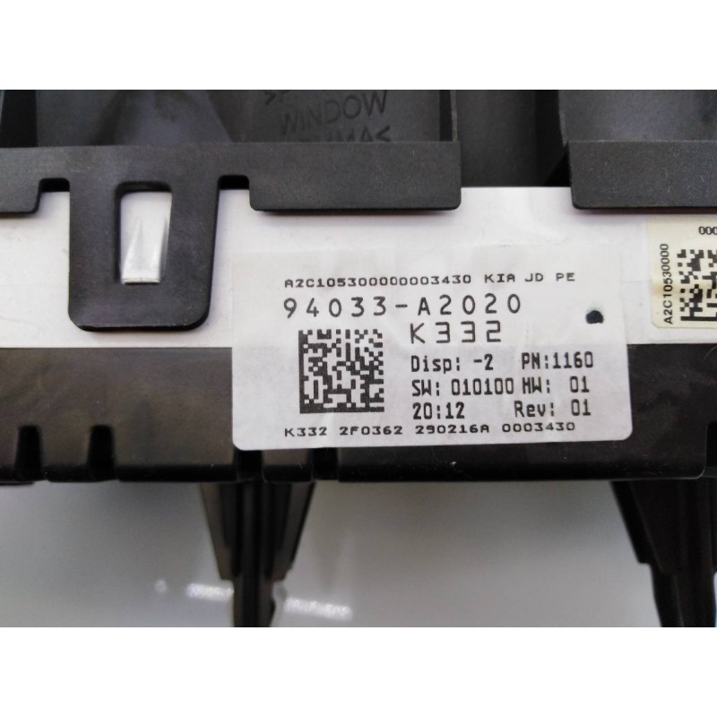 Recambio de cuadro instrumentos para kia cee´d drive referencia OEM IAM 94033A2020  E3-A3-36-3