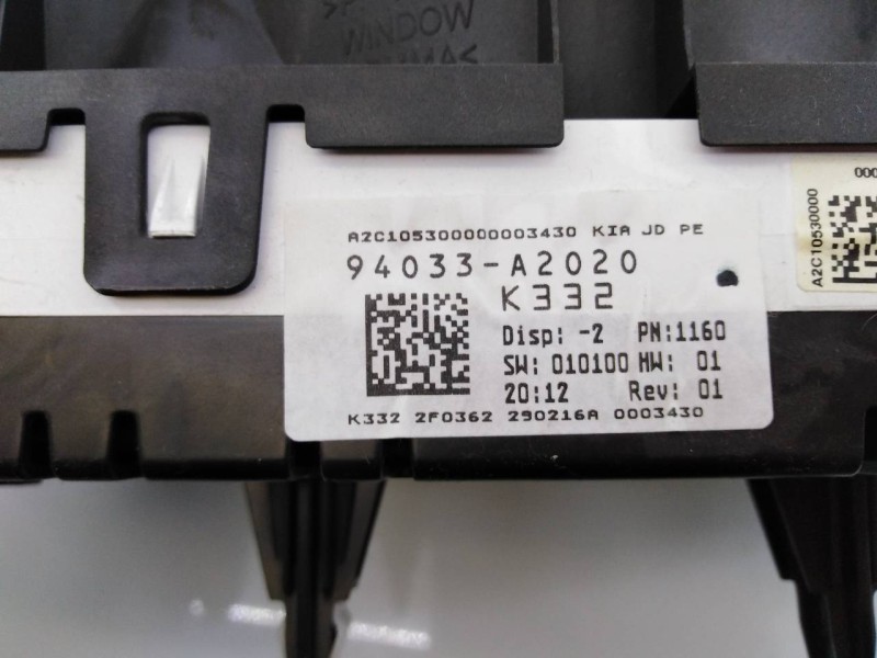 Recambio de cuadro instrumentos para kia cee´d drive referencia OEM IAM 94033A2020  E3-A3-36-3