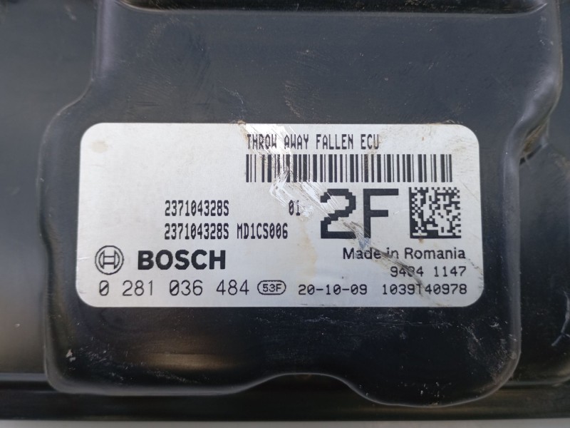 Recambio de centralita motor uce para dacia duster (hm_) 1.5 dci 115 (hmad) referencia OEM IAM 237104328S 0281036484 