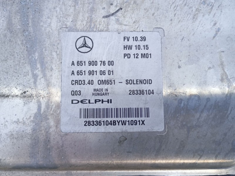 Recambio de centralita motor uce para mercedes-benz clase b sports tourer (w246, w242) b 180 cdi (246.200) referencia OEM IAM A6