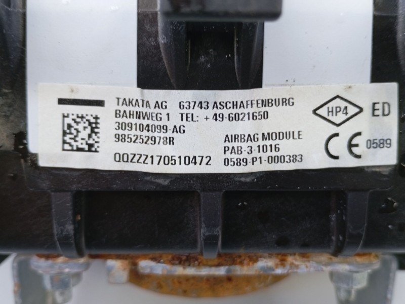 Recambio de airbag delantero derecho para renault megane iv berlina 5p 1.2 tce energy referencia OEM IAM 985252978R  