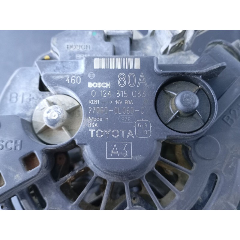 Recambio de alternador para toyota hilux (kun) double cab sol referencia OEM IAM 270600L060C 0124315033 