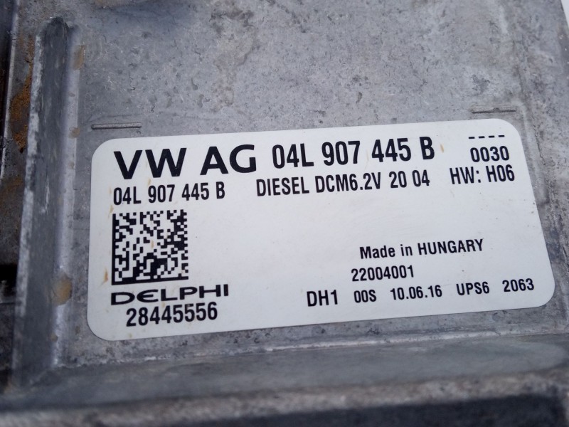 Recambio de centralita motor uce para volkswagen golf vii (5g1, bq1, be1, be2) 1.6 tdi referencia OEM IAM 04L907445B  