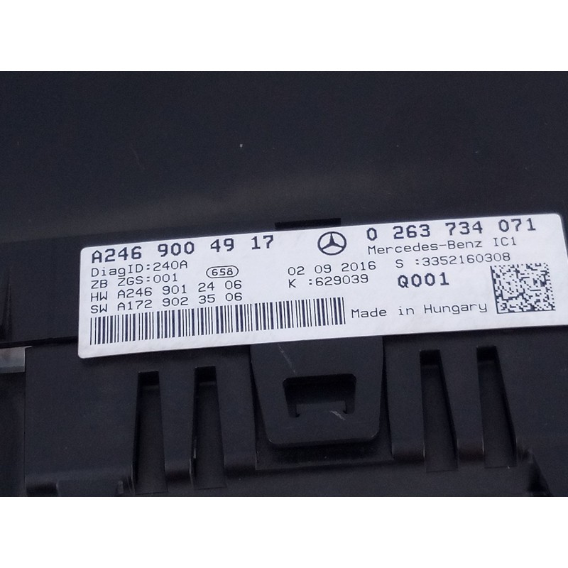 Recambio de cuadro instrumentos para mercedes-benz clase b sports tourer (w246, w242) b 180 cdi / d (246.212) referencia OEM IAM