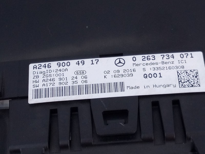 Recambio de cuadro instrumentos para mercedes-benz clase b sports tourer (w246, w242) b 180 cdi / d (246.212) referencia OEM IAM