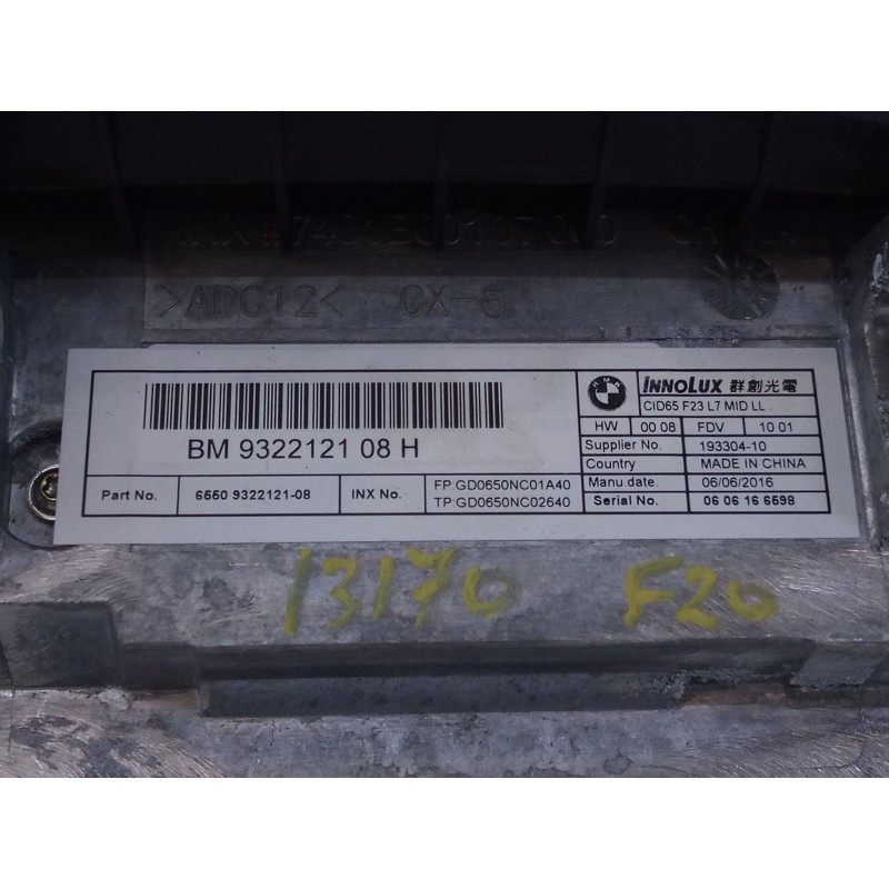 Recambio de sistema navegacion gps para bmw 1 (f20) 116 d referencia OEM IAM   