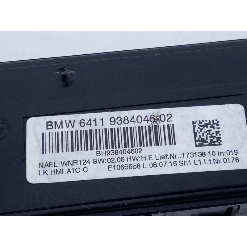 Recambio de mando climatizador para bmw 1 (f20) 116 d referencia OEM IAM   