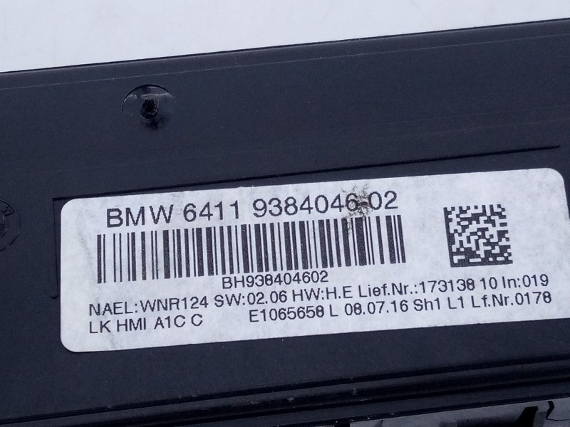 Recambio de mando climatizador para bmw 1 (f20) 116 d referencia OEM IAM   