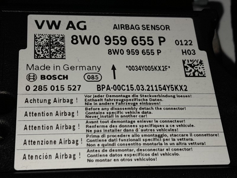 Recambio de kit airbag para audi a4 b9 (8w2, 8wc) 30 tdi mild hybrid referencia OEM IAM   