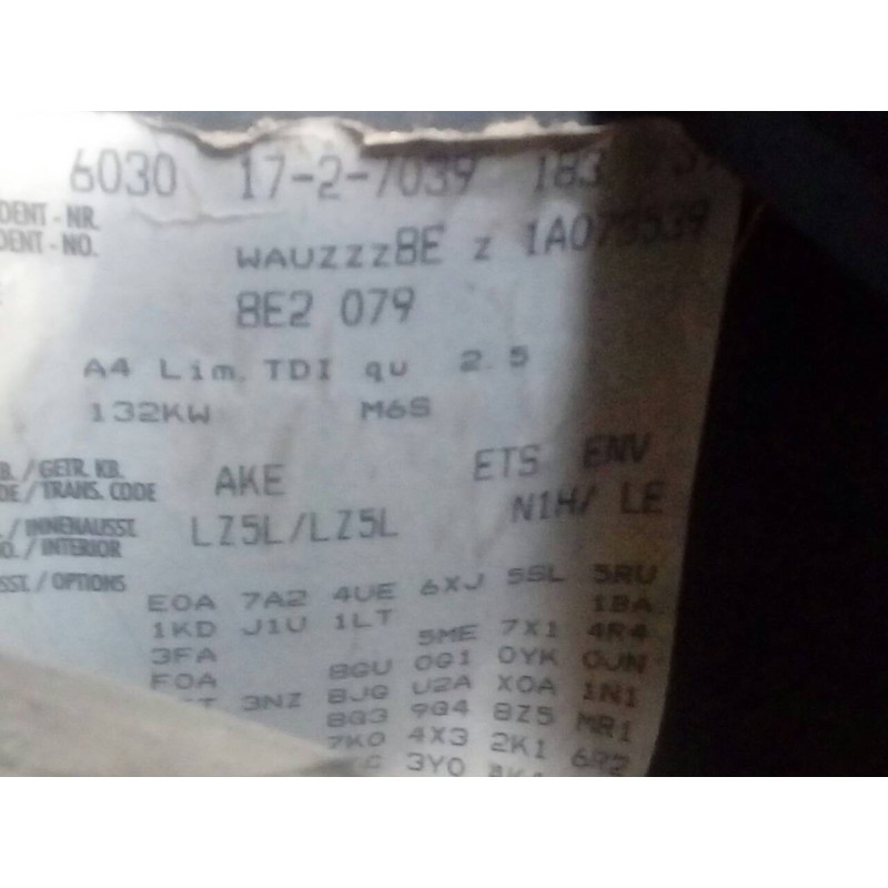 audi a4 berlina (8e) del año 2001