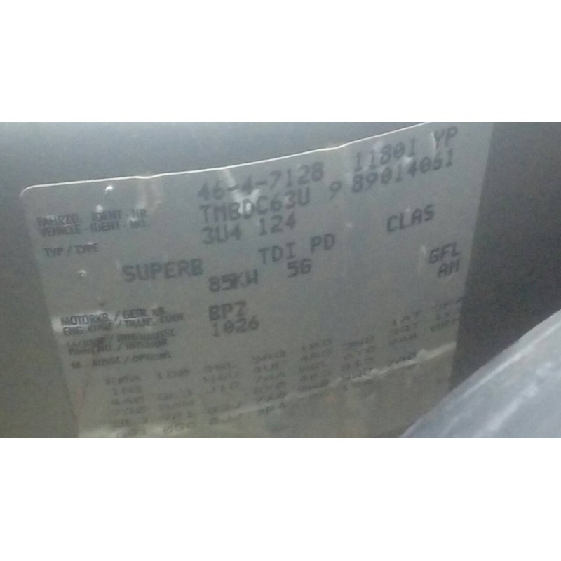 skoda superb (3u4) del año 2007