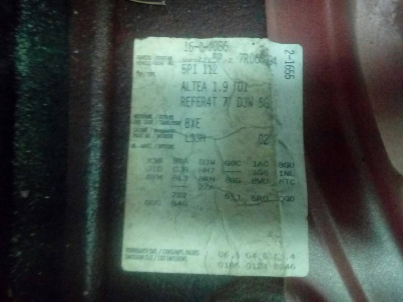seat altea (5p1) del año 2007