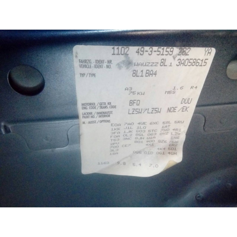 audi a3 (8l) del año 2003