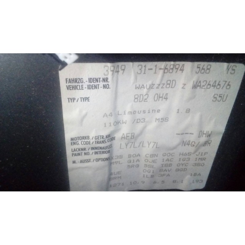 audi a4 berlina (b5) del año 1999