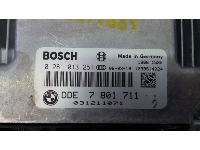 Recambio de centralita motor uce para bmw serie 1 berlina (e81/e87) 120d referencia OEM IAM 7801711 0281013251 E3-A2-36-2