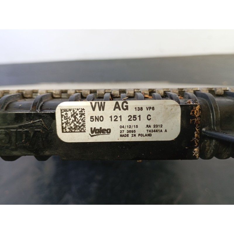 Recambio de radiador agua para volkswagen tiguan trend referencia OEM IAM 5N0121251C  