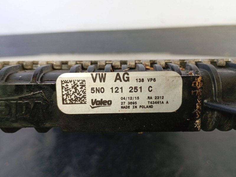 Recambio de radiador agua para volkswagen tiguan trend referencia OEM IAM 5N0121251C  