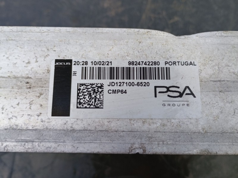 Recambio de intercooler para opel corsa f cosmos referencia OEM IAM 9824742280  