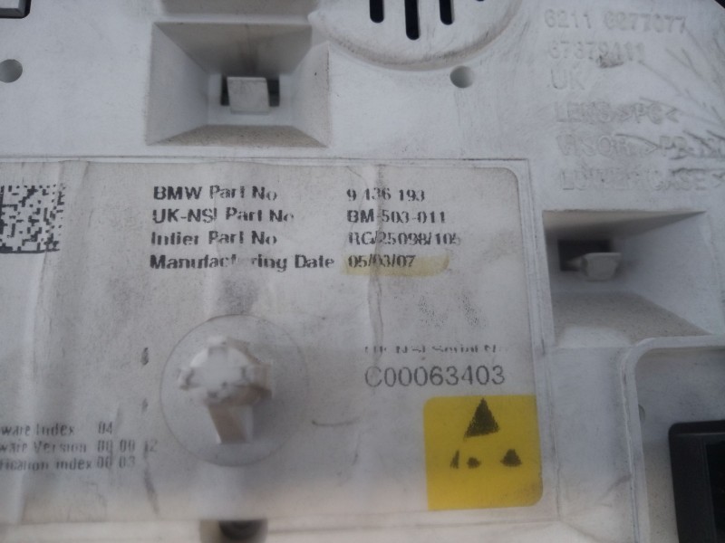 Recambio de cuadro instrumentos para bmw mini (r56) cooper d referencia OEM IAM 9153401  E3-A2-49-2