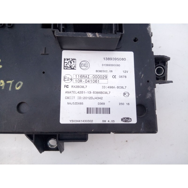 Recambio de caja reles / fusibles para fiat ducato furgón 35 (290) 150 (rs: 3000 mm) (l1h1) referencia OEM IAM  11RAI000029 