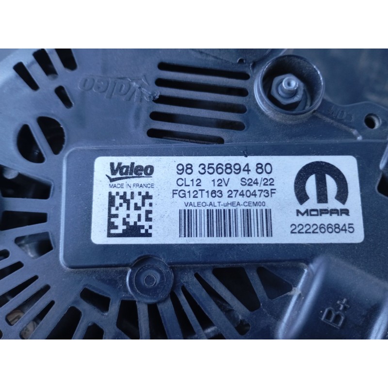 Recambio de alternador para opel corsa f cosmos referencia OEM IAM 9835689480  