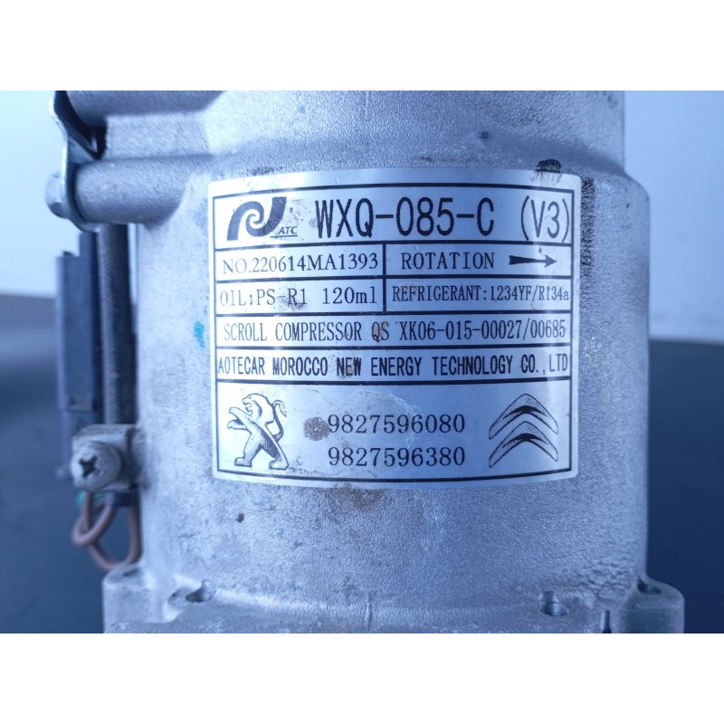 Recambio de compresor aire acondicionado para opel corsa f cosmos referencia OEM IAM 9827596080 9827596380 