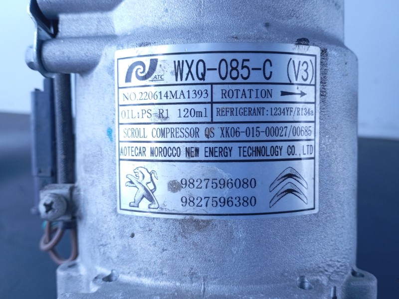 Recambio de compresor aire acondicionado para opel corsa f cosmos referencia OEM IAM 9827596080 9827596380 