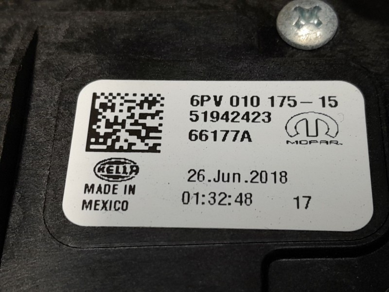 Recambio de pedal acelerador para jeep compass (mp, m6, mv, m7) 1.4 multiair referencia OEM IAM 51942423 6PV010175 