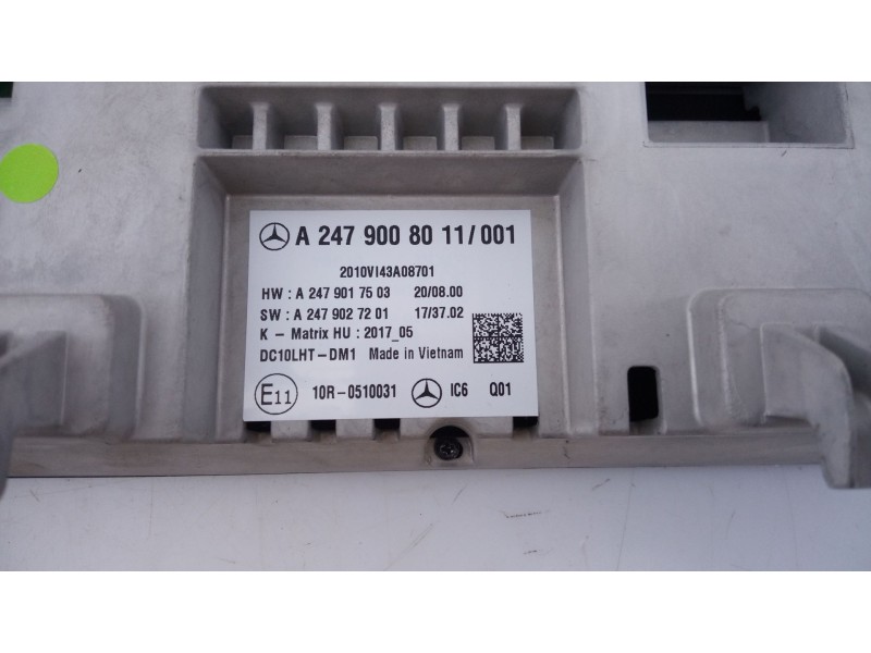 Recambio de cuadro instrumentos para mercedes-benz clase a sedán (v177) a 250 e (177.186) referencia OEM IAM A2479008011 A247901