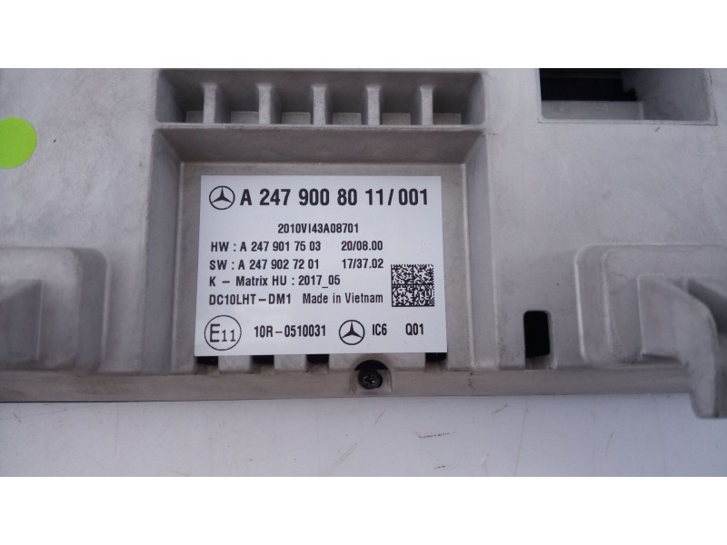Recambio de cuadro instrumentos para mercedes-benz clase a sedán (v177) a 250 e (177.186) referencia OEM IAM A2479008011 A247901