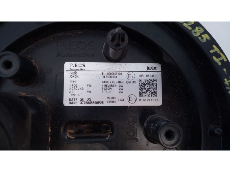 Recambio de piloto trasero izquierdo para ineos grenadier todo terreno, cerrada 3.0 ttd 4x4 (gec) referencia OEM IAM   