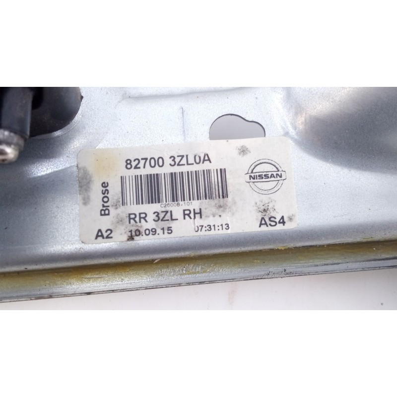Recambio de elevalunas trasero derecho para nissan pulsar hatchback (c13) 1.5 dci referencia OEM IAM   