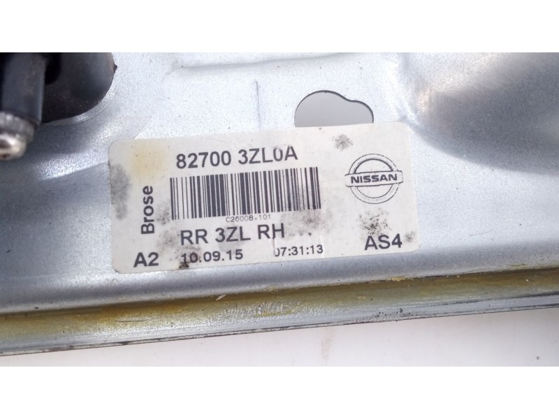 Recambio de elevalunas trasero derecho para nissan pulsar hatchback (c13) 1.5 dci referencia OEM IAM   