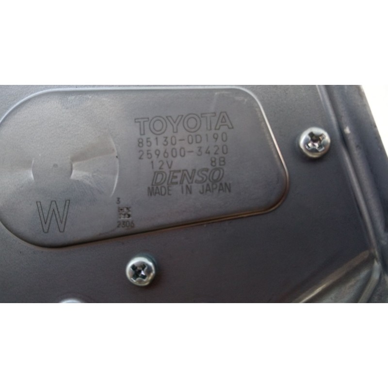 Recambio de motor limpia trasero para toyota yaris hybrid active referencia OEM IAM 851300D190 2596003420 