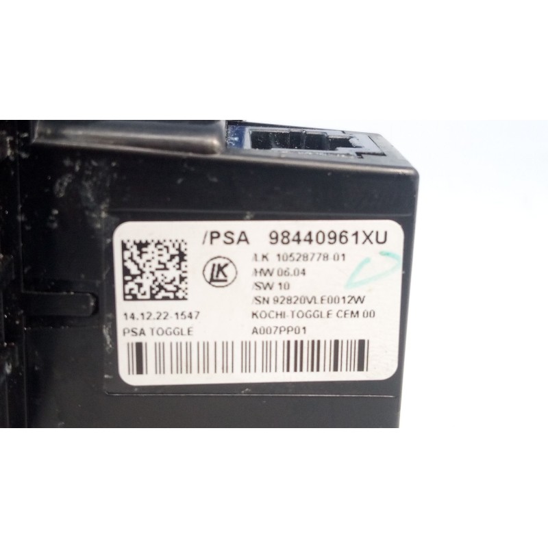 Recambio de palanca cambio para ds ds 4 ii (fr_, fb_, f3_) e-tense 225 (f3dgzt) referencia OEM IAM 98440961XU  