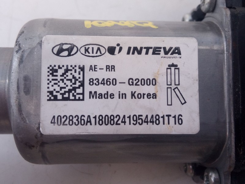 Recambio de elevalunas trasero derecho para hyundai ioniq hybrid referencia OEM IAM 83460G2000  