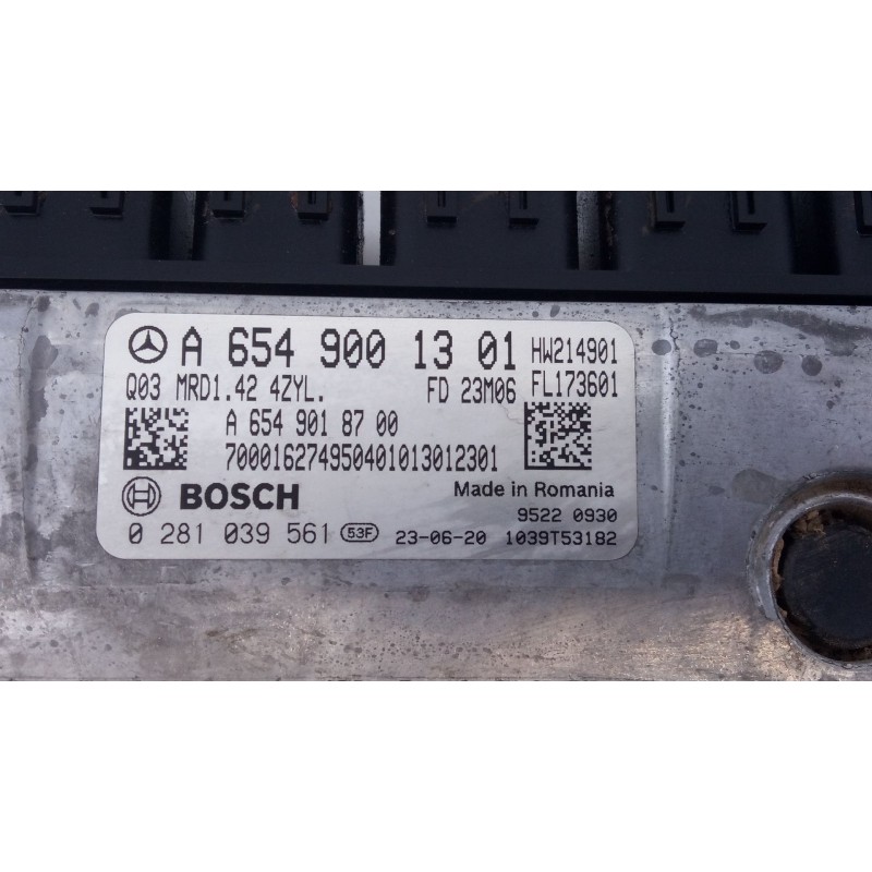 Recambio de centralita motor uce para mercedes-benz clase a (w177) a 200 d (177.012) referencia OEM IAM A6549001301 0281039561 