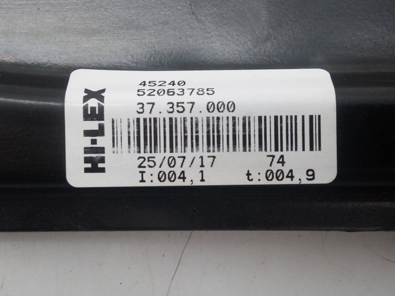 Recambio de elevalunas delantero derecho para fiat doblo autobús (263_) 1.3 d multijet (263axu1a) referencia OEM IAM 37357000  