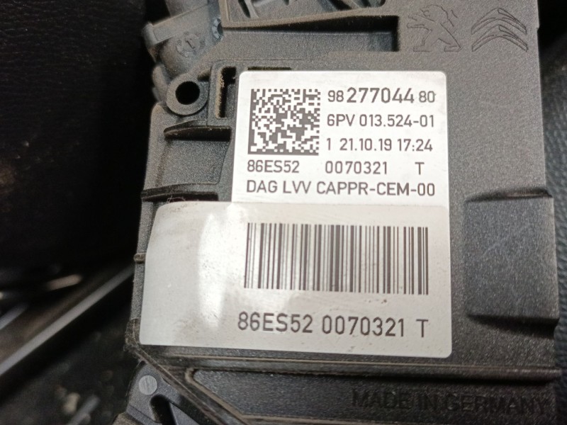Recambio de pedal acelerador para peugeot 208 ii (ub_, up_, uw_, uj_) 1.2 puretech 100 referencia OEM IAM 9827704480 6PV01352401