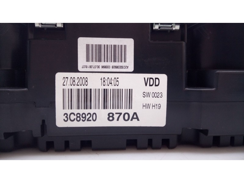 Recambio de cuadro instrumentos para volkswagen passat cc passat cc referencia OEM IAM 3C892087A  