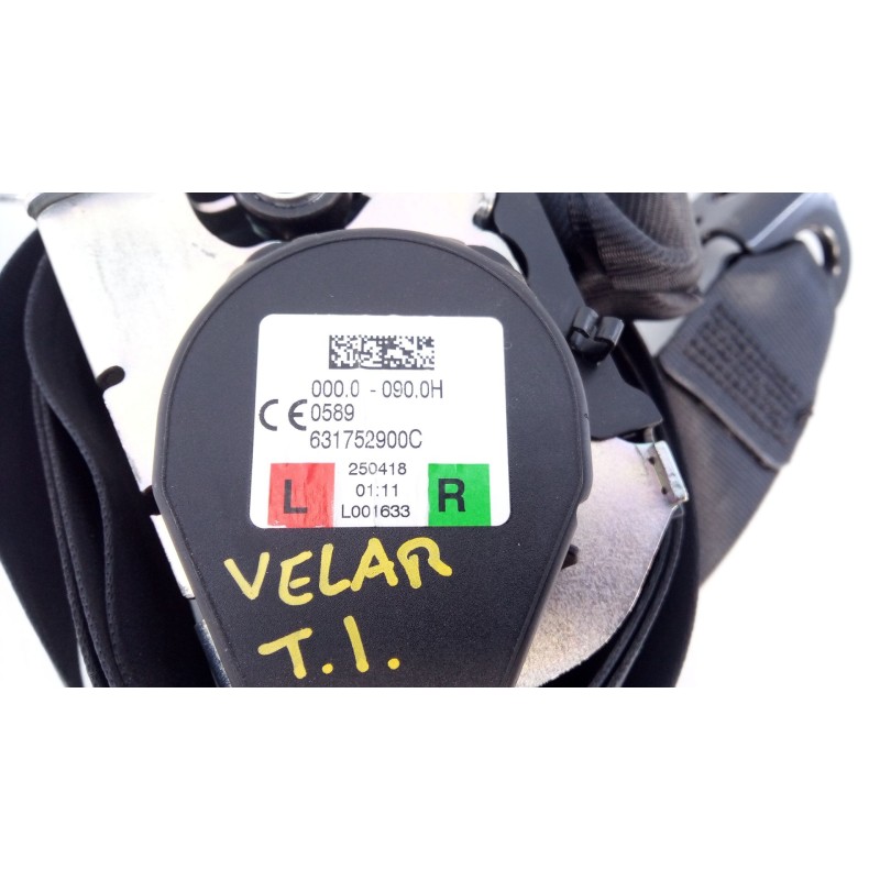 Recambio de cinturon seguridad trasero izquierdo para land rover range rover velar referencia OEM IAM 631752900C  