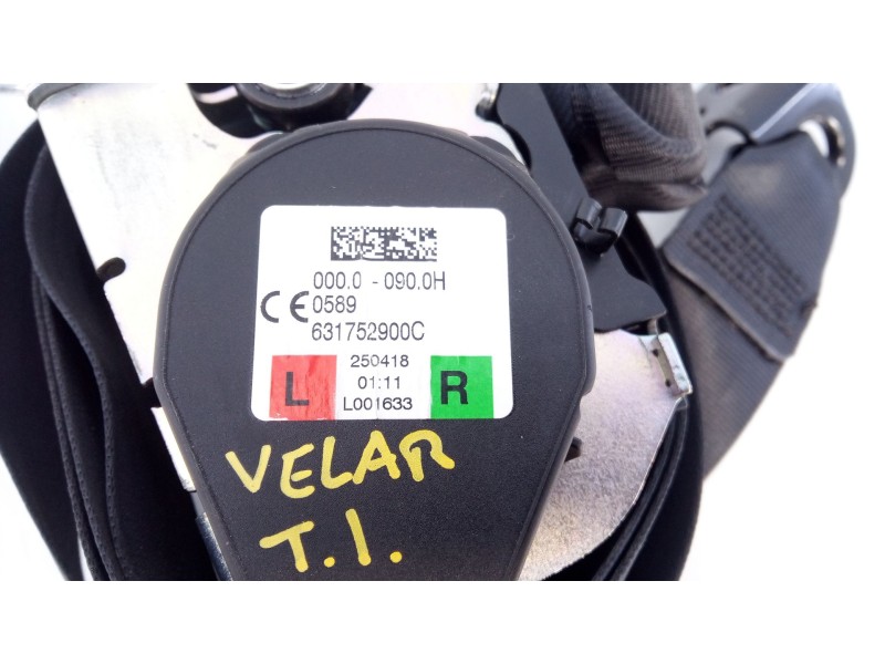 Recambio de cinturon seguridad trasero izquierdo para land rover range rover velar referencia OEM IAM 631752900C  