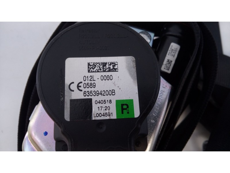 Recambio de cinturon seguridad delantero derecho para land rover range rover velar referencia OEM IAM 635394200B  