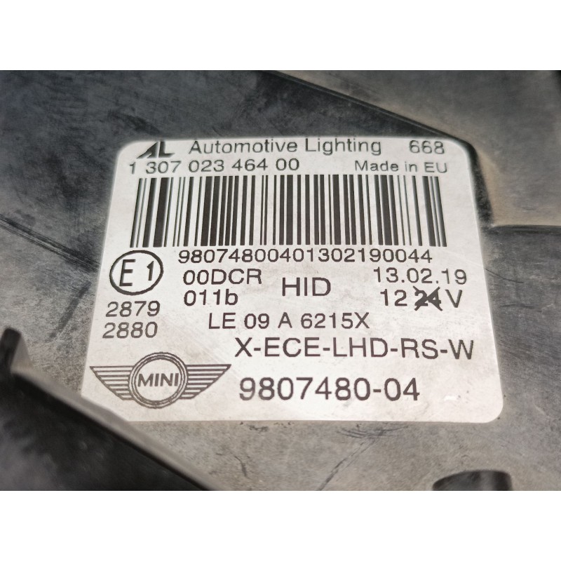 Recambio de faro derecho xenon para mini mini countryman (r60) cooper s referencia OEM IAM   