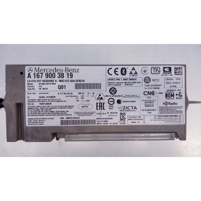 Recambio de modulo electronico para mercedes-benz clase a sedán (v177) a 250 e (177.186) referencia OEM IAM A1679003818  