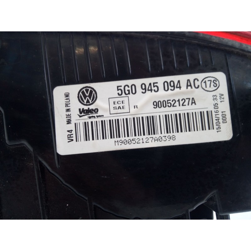 Recambio de piloto trasero derecho porton para volkswagen golf vii (5g1, bq1, be1, be2) 1.2 tsi referencia OEM IAM 5G0945094AC  