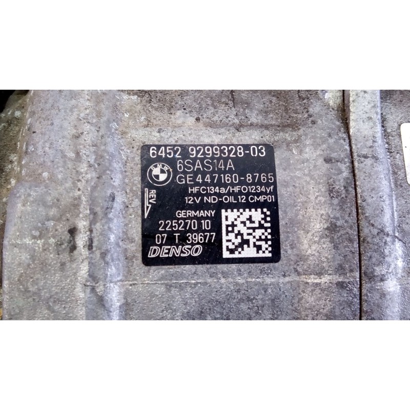 Recambio de compresor aire acondicionado para bmw 1 (f20) 116 d referencia OEM IAM 6459299328 GE4471608765 